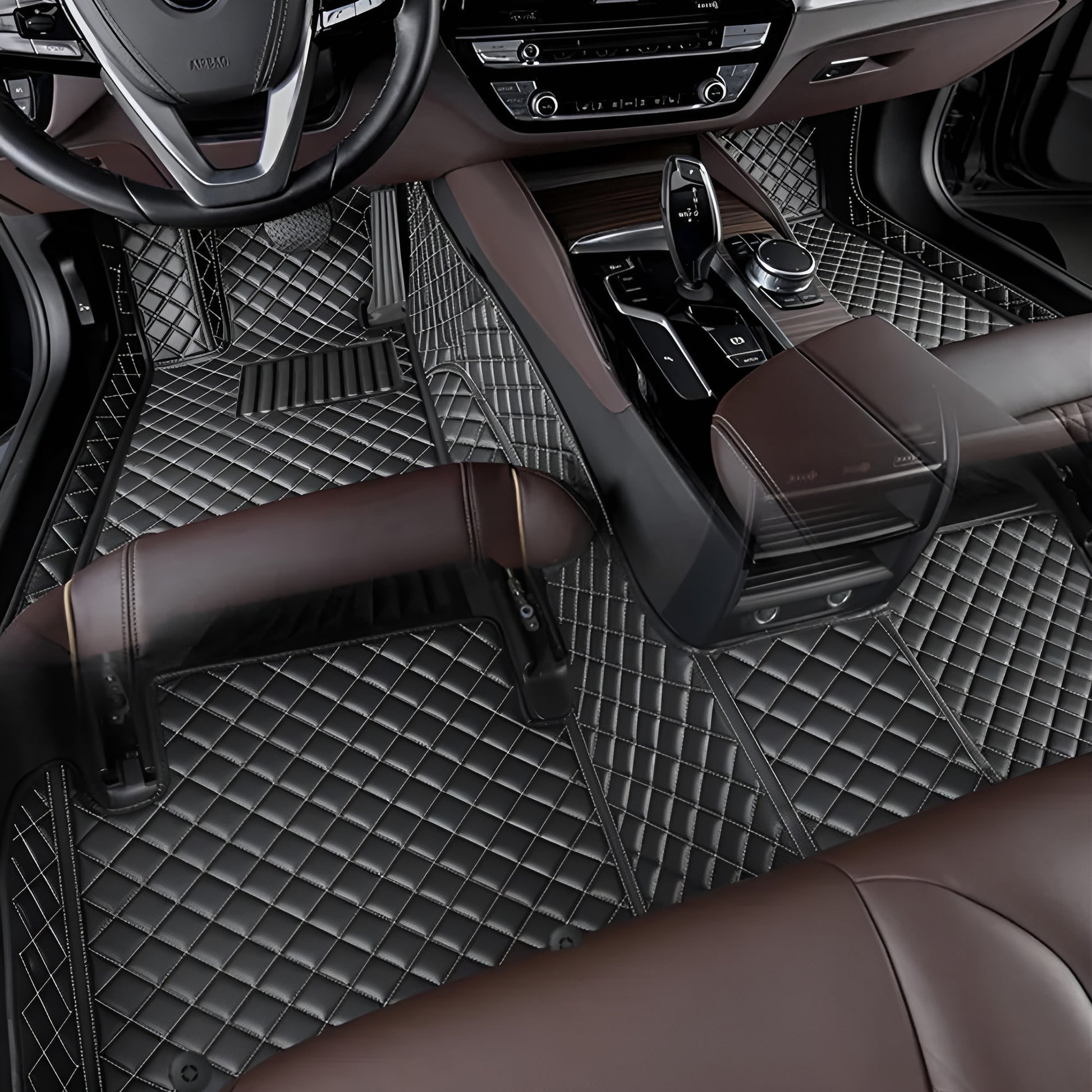 Fußmatten Auto Luxus-Doppelschicht-Drahtschlaufen-Auto-Fußmatten-Teppiche  Den Innenraum des Für 3er GT 2013–2019 Automatten (Farbe : Schwarzbeige) :  : Auto & Motorrad